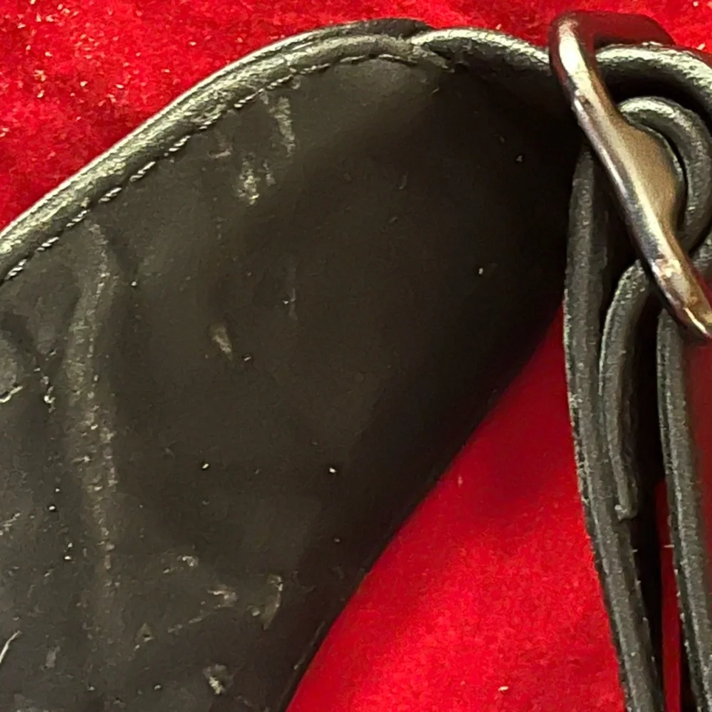 Tumi Black Leather Luggage Strap